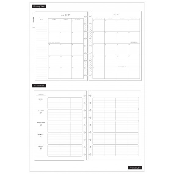 Feilvare - Springtime Flora - Classic Teacher Happy Planner - 12 Months