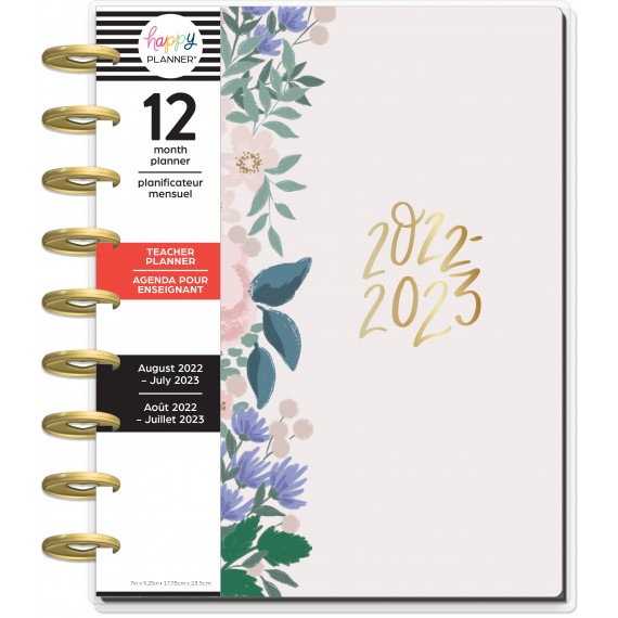 Feilvare - Springtime Flora - Classic Teacher Happy Planner - 12 Months