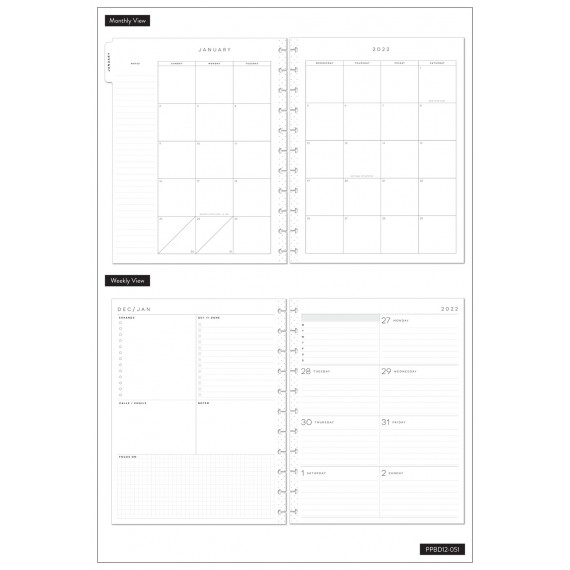 Feilvare - Keep Growing - BIG Happy Planner - Dashboard - 12 months