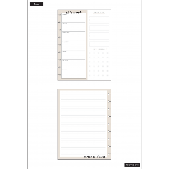 Perfect Plans - Classic Filler Paper