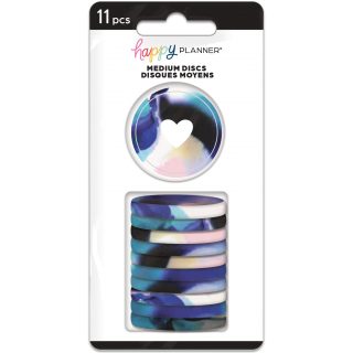 Inky Florals - Medium Plastic Discs