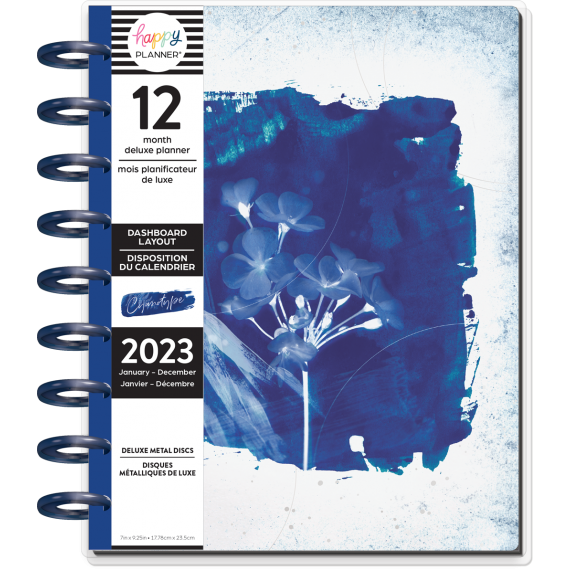 Cyanotype - Classic Frosted Dashboard Happy Planner - 12 Months