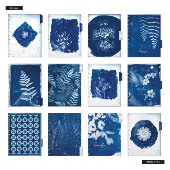 Cyanotype - Big Monthly Happy Planner - 12 Months