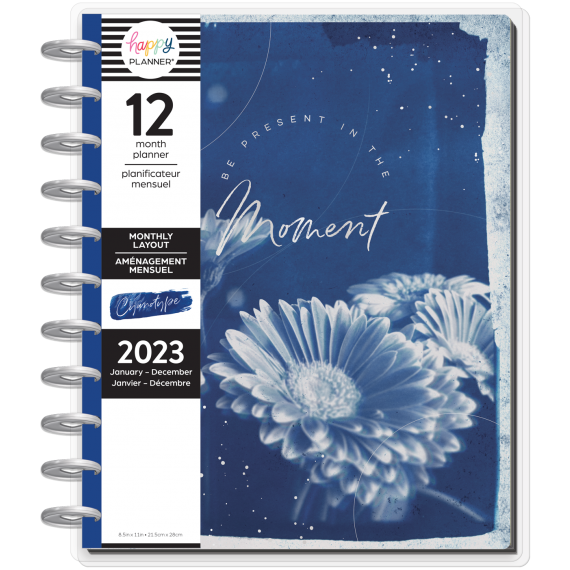 Cyanotype - Big Monthly Happy Planner - 12 Months