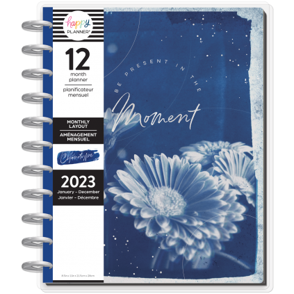 Cyanotype - Big Monthly Happy Planner - 12 Months