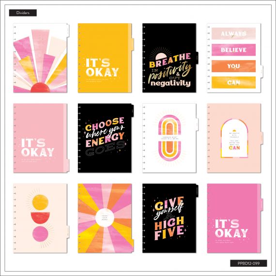 Feels Like Sunshine - Big Stress Management Happy Planner - 12 Months