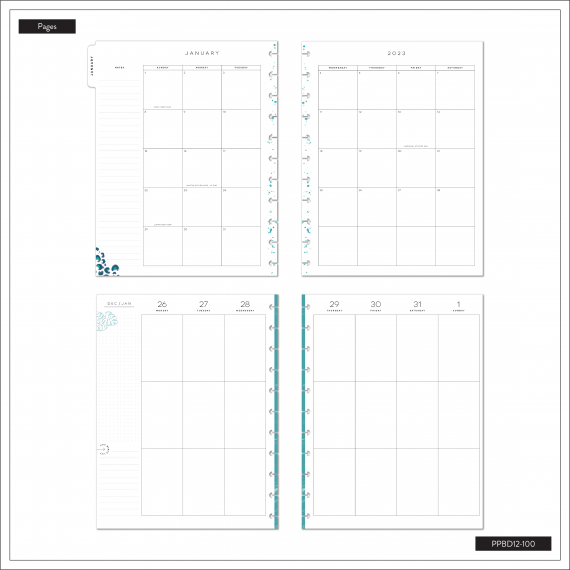 Tropical Boho - Big Vertical Happy Planner - 12 Months