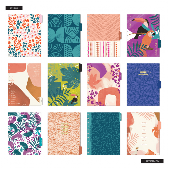 Tropical Boho - Big Vertical Happy Planner - 12 Months