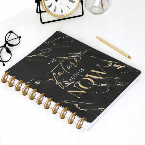 Gold & Black - Big Horizontal Happy Planner - 12 Months