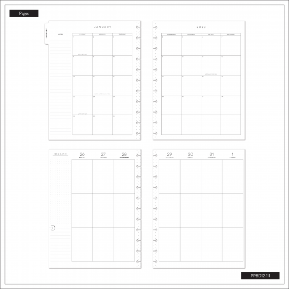 Think Pink - Big Lettering Happy Planner - 12 Months