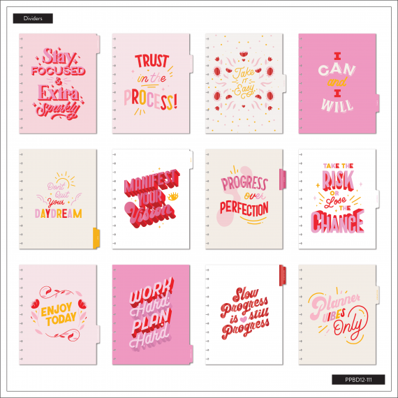 Think Pink - Big Lettering Happy Planner - 12 Months