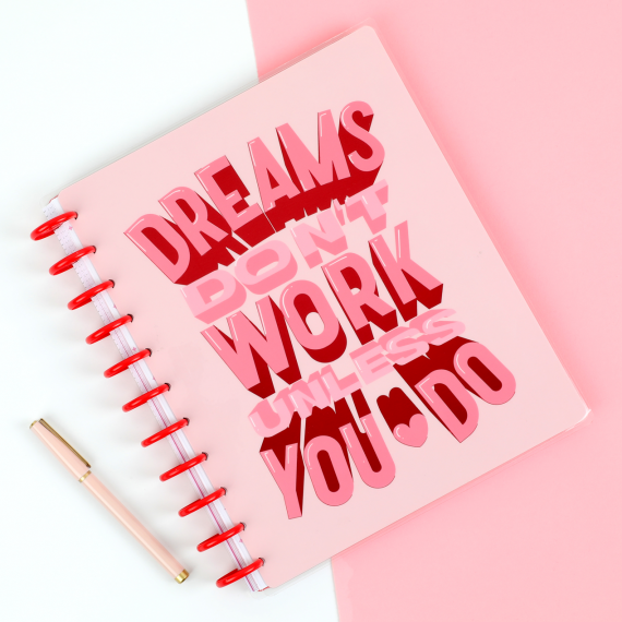 Think Pink - Big Lettering Happy Planner - 12 Months