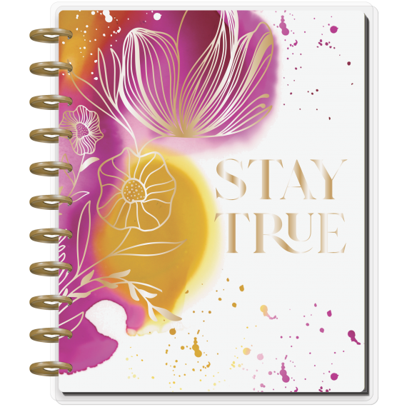 Feilvare - Inky Florals - Big Wellness Happy Planner - 12 Months