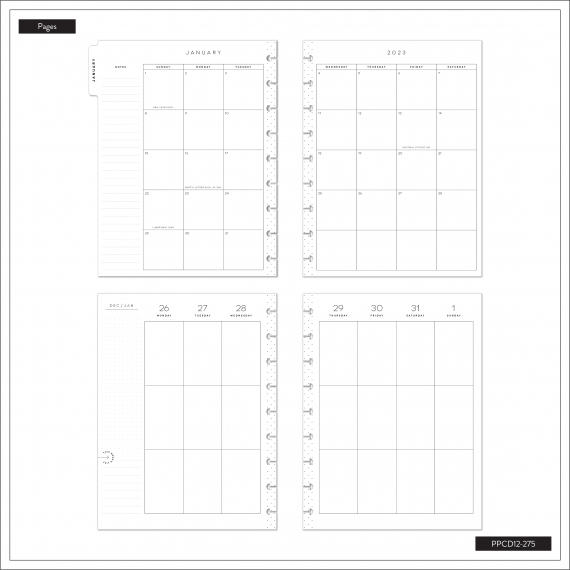 Feilvare - 90's - Classic Vertical Happy Planner - 12 Months