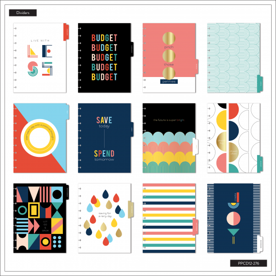 Feilvare - Bright Retro - Classic Budget Happy Planner - 12 Months