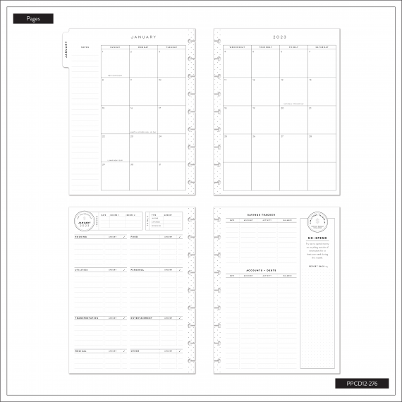 Feilvare - Bright Retro - Classic Budget Happy Planner - 12 Months