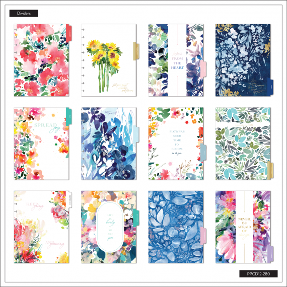 Feilvare - Ingrid Blooms - Classic Dashboard Happy Planner - 12 Months