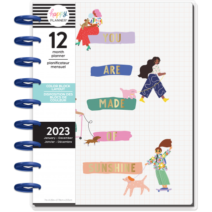 Feilvare - Groovin' & Movin' - Classic Colorblock Happy Planner - 12 Months