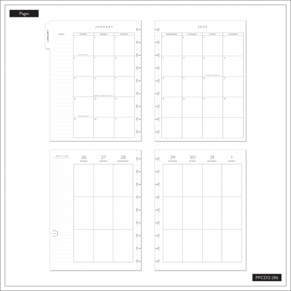 Feilvare - Getaway Vibes - Classic Vertical Happy Planner - 12 Months