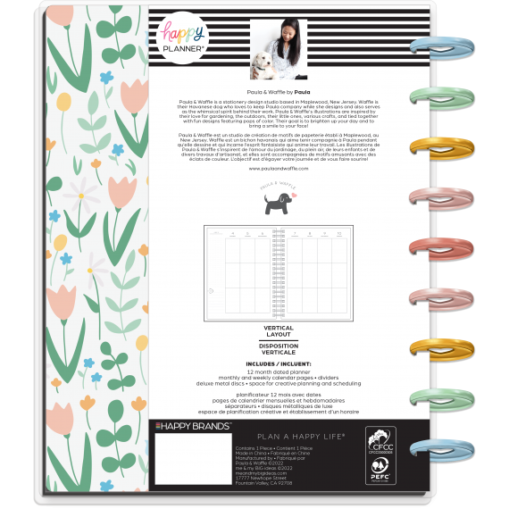 Feilvare - Whimsical Doodles - Classic Vertical Happy Planner - 12 Months
