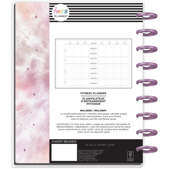 Feilvare - Tie Dye Fitness - Classic Fitness Happy Planner - 12 Months