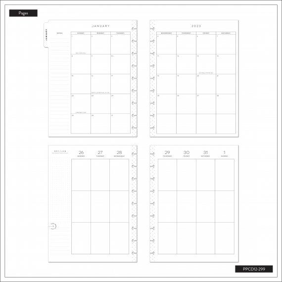 Psychedelic Florals - Classic Vertical Happy Planner - 12 Months