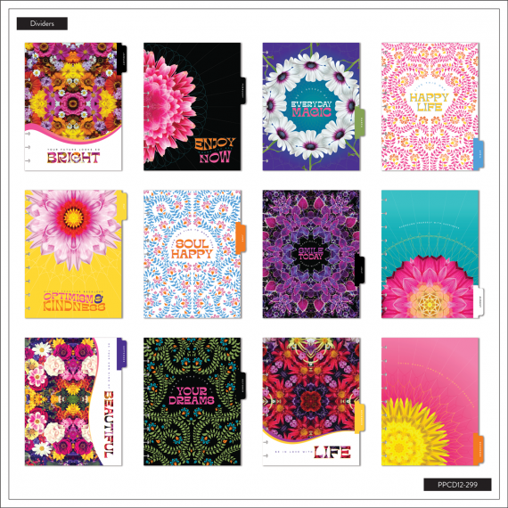 Psychedelic Florals - Classic Vertical Happy Planner - 12 Months