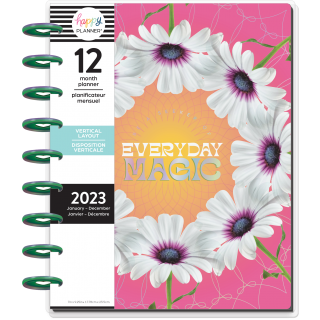 Feilvare - Psychedelic Florals - Classic Vertical Happy Planner - 12 Months