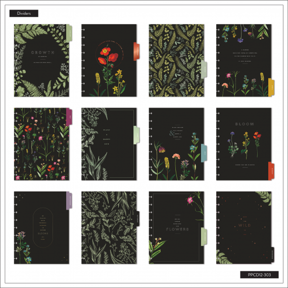Deep Botanicals - Classic Vertical Happy Planner - 12 Months