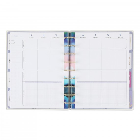 Feilvare - Inky Florals - Classic Wellness Happy Planner - 12 Months