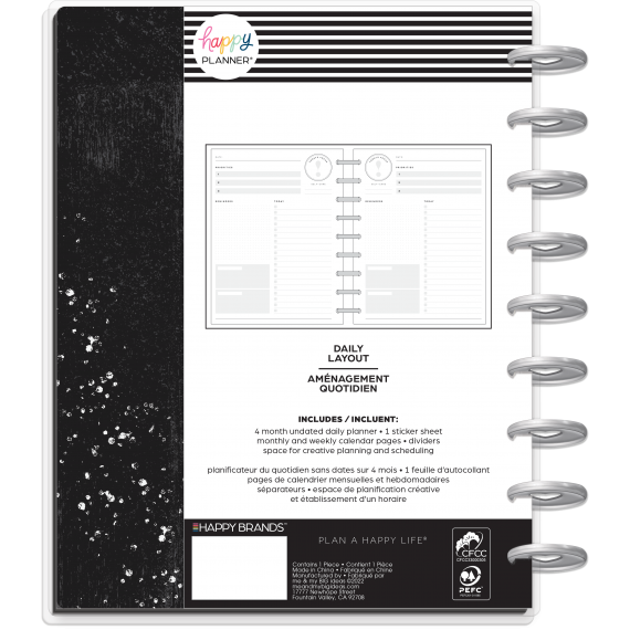 Funcky Abstract - Classic Daily Undated Happy Planner - 4 Months