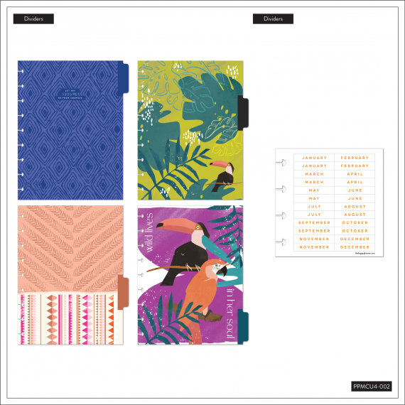 Tropical Boho - Classic Daily Deluxe Happy Planner Undated- 4 Months