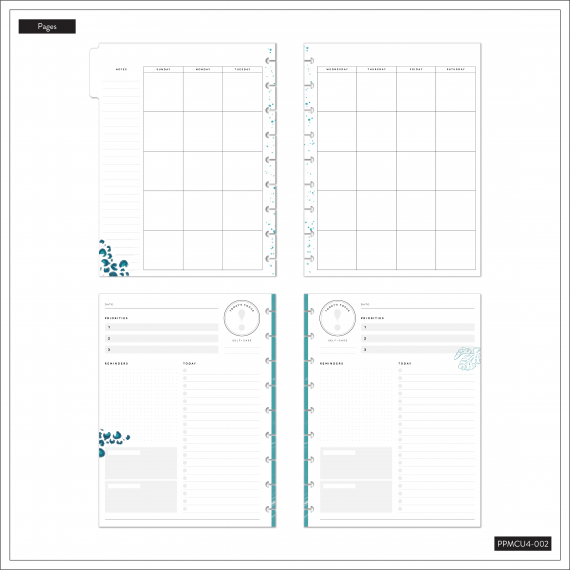 Tropical Boho - Classic Daily Deluxe Happy Planner Undated- 4 Months