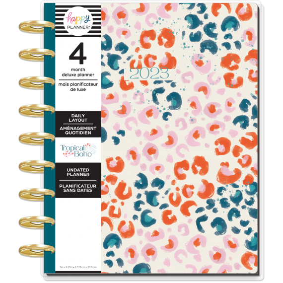 Feilvare - Tropical Boho - Classic Daily Deluxe Happy Planner Undated- 4 Months
