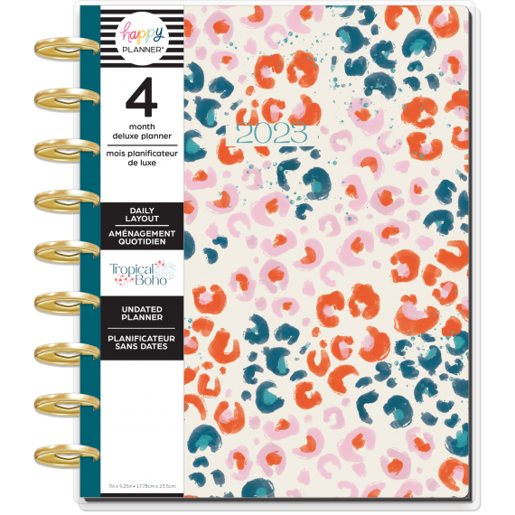 Tropical Boho - Classic Daily Deluxe Happy Planner Undated- 4 Months