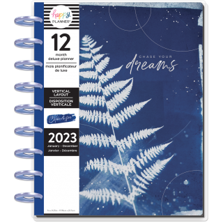 Feilvare - Cyanotype - Classic Vertical Deluxe Happy Planner - 12 Months