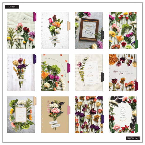 Beautiful Blooms - Classic Dashboard Deluxe Happy Planner - 12 Months
