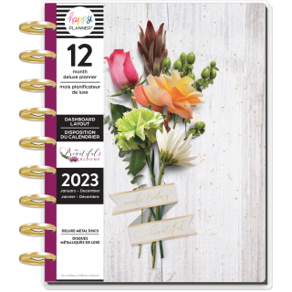 Feilvare - Beautiful Blooms - Classic Dashboard Deluxe Happy Planner - 12 Months