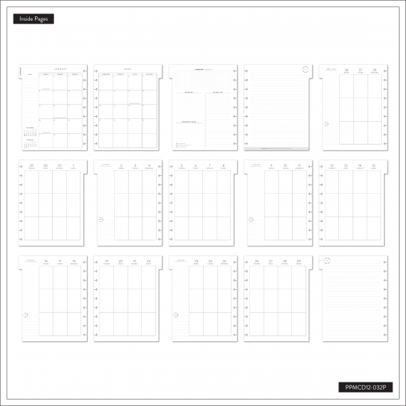 Work + Life Neutrals - Classic Vertical Professional Happy Planner - 12 Months