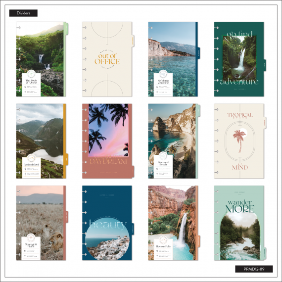 Feilvare - Getaway Vibes - Mini Vertical Happy Planner - 12 Months