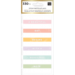 Work + Life Sticky Notes & Flag Labels - Bright Pastels