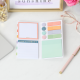 Work + Life Sticky Notes & Flag Labels - Bright Pastels