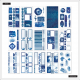 Cyanotype - Classic Value Pack Stickers