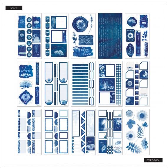 Cyanotype - Classic Value Pack Stickers