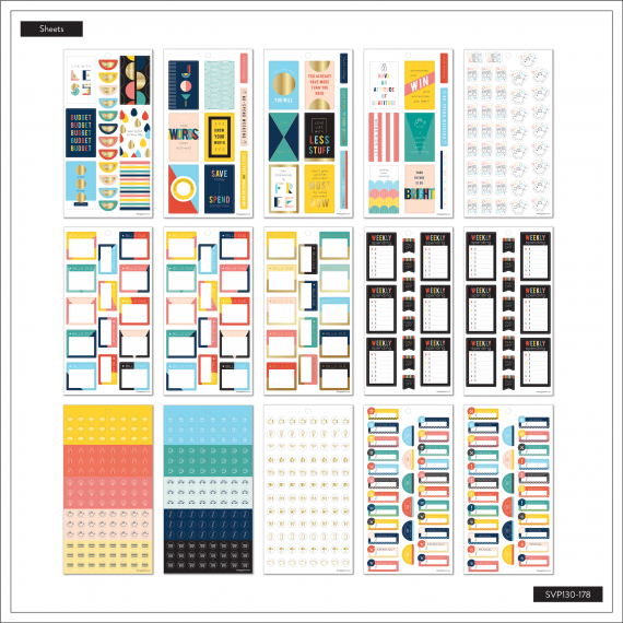 Bright Retro - Classic Value Pack Stickers