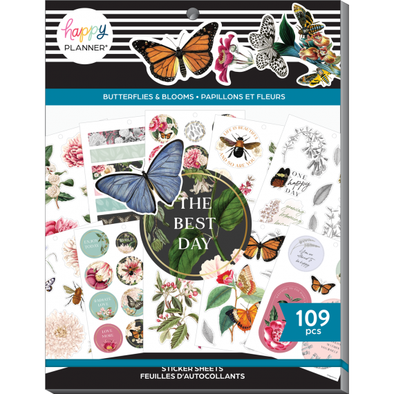 Butterflies & Blooms - Large Value Pack Stickers