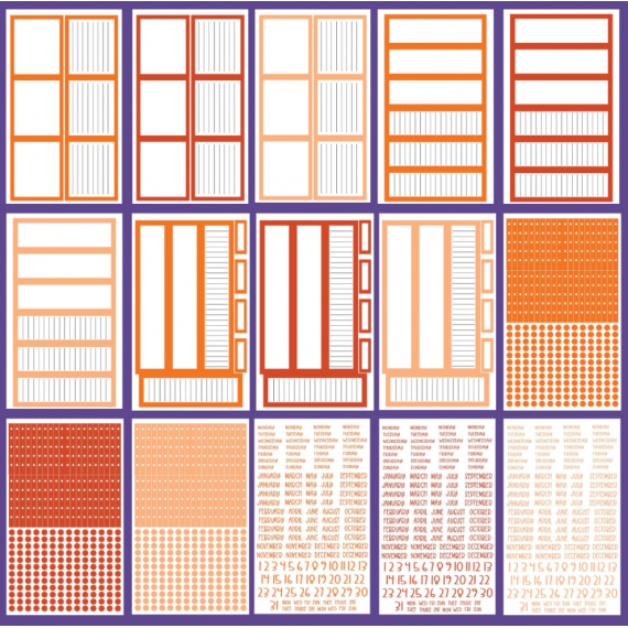 Orange Boxes & More Sticker Book - Mojo JojoPlans