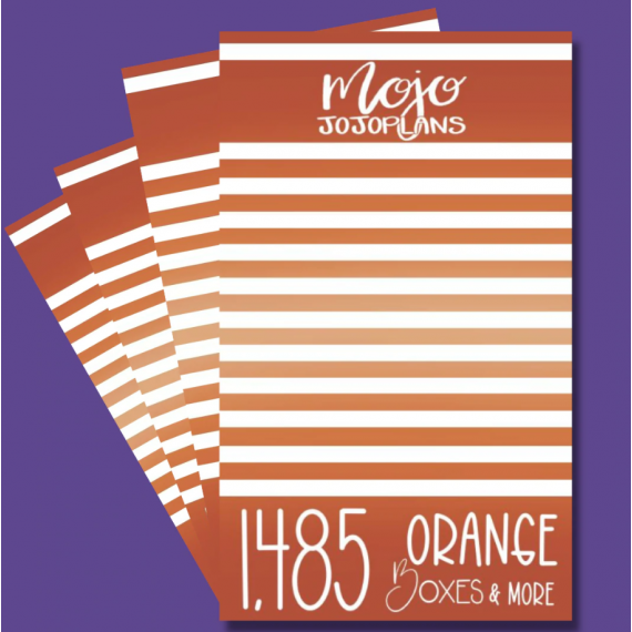Orange Boxes & More Sticker Book - Mojo JojoPlans