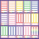 Rainbow Journaling Boxes Sticker Book - Mojo JojoPlans