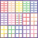 Rainbow Journaling Boxes Sticker Book - Mojo JojoPlans